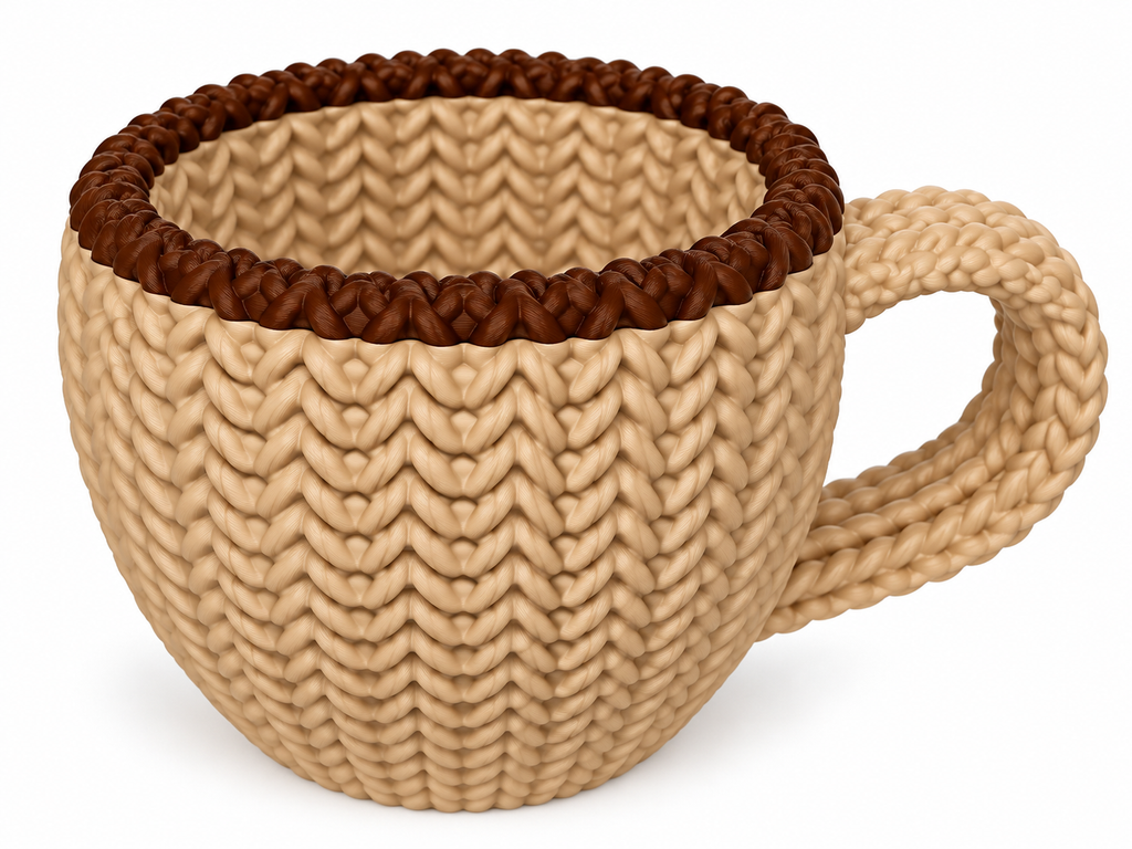 Happé Latté – Set of 4 Knit-Look Ice Cream Pint Holders | Gift Bundle