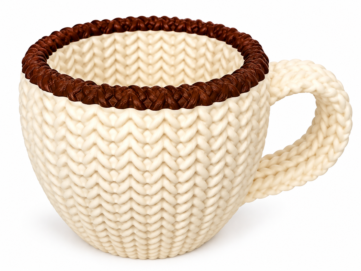 Happé Latté – Set of 4 Knit-Look Ice Cream Pint Holders | Gift Bundle