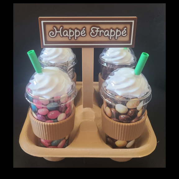 Happé Frappé - Gift Set of 4 Mini Cups with Caddy and Gift Box