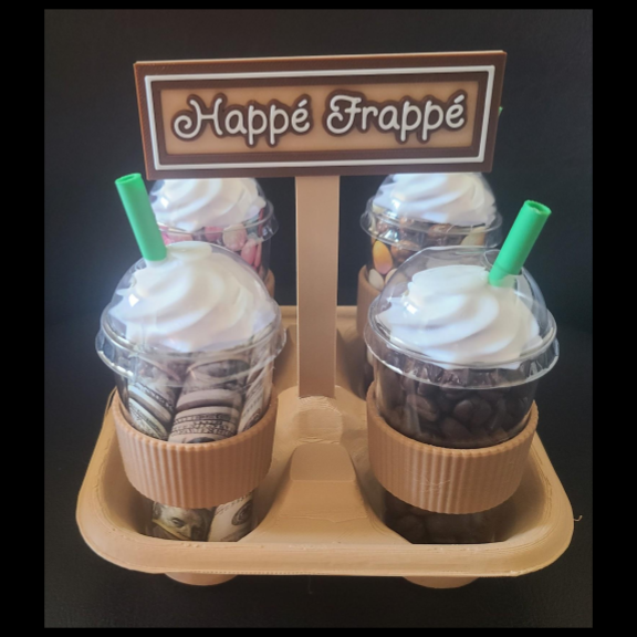 Happé Frappé - Gift Set of 4 Mini Cups with Caddy and Gift Box