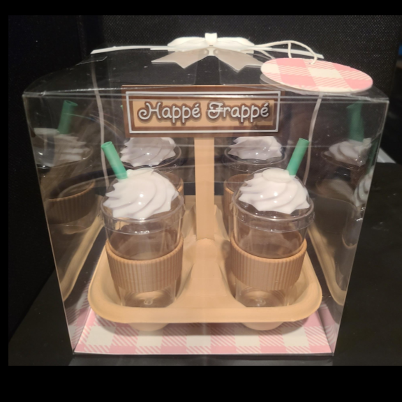 Happé Frappé - Gift Set of 4 Mini Cups with Caddy and Gift Box