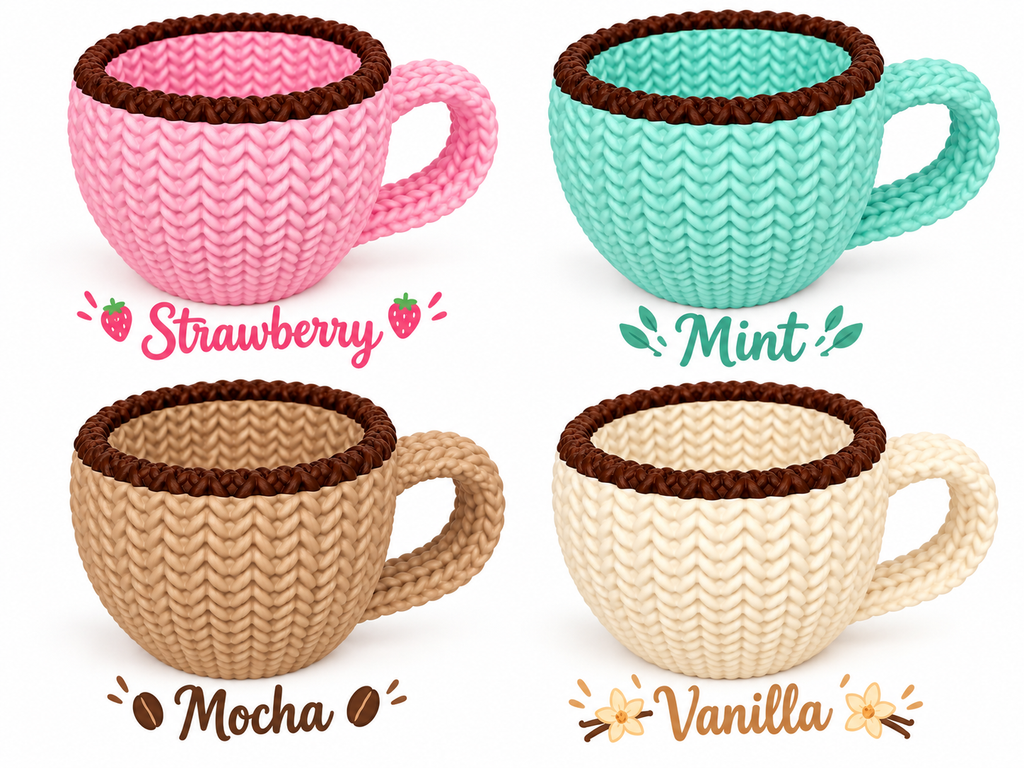 Happé Latté – Knit-Look Ice Cream Pint Holder | Cozy Ice Cream Gift