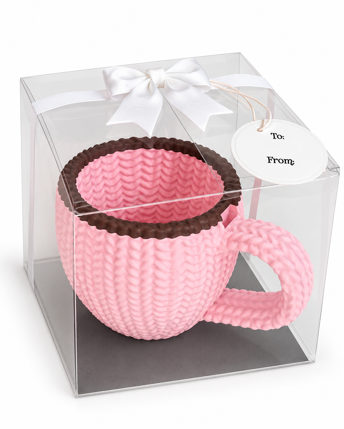 Happé Latté – Set of 4 Knit-Look Ice Cream Pint Holders | Gift Bundle